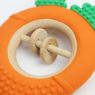Fabbrica di carote Bambino Bpa Gratuito Ingrosso Silicone Bambino giocattoli di denti Bpa Gratuito Bambino Forma Teether Perfetta dimensione per piccola mano