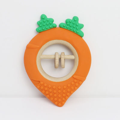 Fabbrica di carote Bambino Bpa Gratuito Ingrosso Silicone Bambino giocattoli di denti Bpa Gratuito Bambino Forma Teether Perfetta dimensione per piccola mano