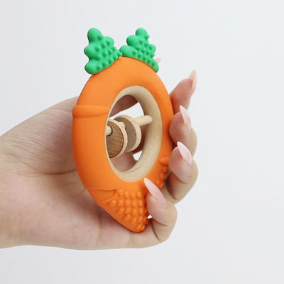 Fabbrica di carote Bambino Bpa Gratuito Ingrosso Silicone Bambino giocattoli di denti Bpa Gratuito Bambino Forma Teether Perfetta dimensione per piccola mano