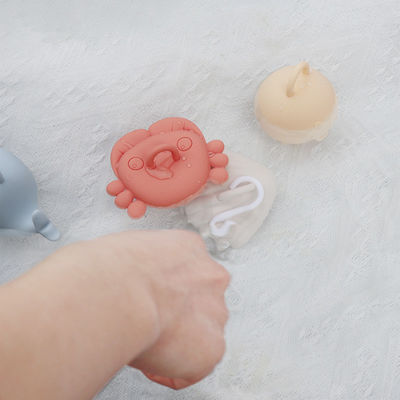 NOVO animaletto marino disegni di cartoni animati bambini silicone Bagno giocattoli Set per bambini piccoli 100% Food Grade silicone giocattoli da pesca kit