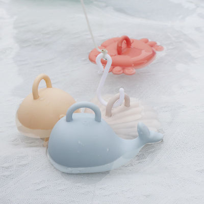 NOVO animaletto marino disegni di cartoni animati bambini silicone Bagno giocattoli Set per bambini piccoli 100% Food Grade silicone giocattoli da pesca kit