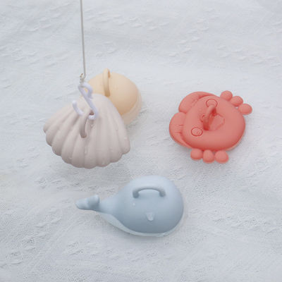 NOVO animaletto marino disegni di cartoni animati bambini silicone Bagno giocattoli Set per bambini piccoli 100% Food Grade silicone giocattoli da pesca kit