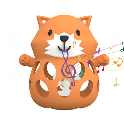 Animal Fox And Bear Grade Medical Relief for Babies 0-6 Months Calms Teething Pain Silicone Teether for Babies with Easy-Grab