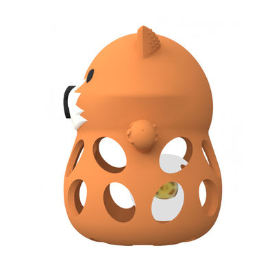 Fabbrica di silicone personalizzato 3D volpe animale bpa gratuito alimenti di grado di silicone dentiers giocattoli baby dentini a sonagli