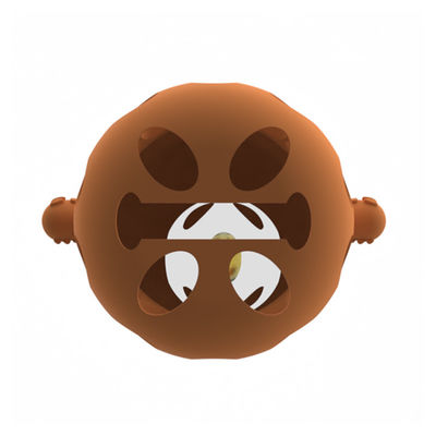 Fabbrica di silicone personalizzato 3D volpe animale bpa gratuito alimenti di grado di silicone dentiers giocattoli baby dentini a sonagli