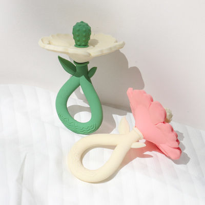 PAISEN Custom 6 mesi Pianta di fiori Forma dentifricio 100% di gomma naturale denti di silicone dentifricio masticato scuotendo giocattolo da bambino morbido