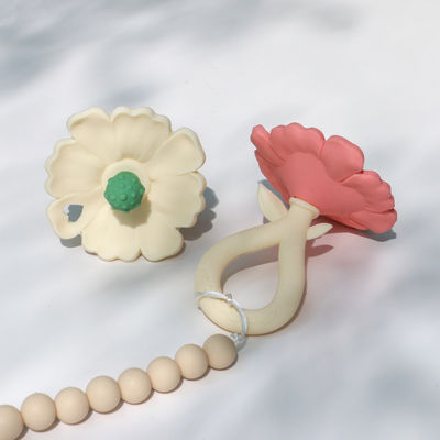 PAISEN Custom 6 mesi Pianta di fiori Forma dentifricio 100% di gomma naturale denti di silicone dentifricio masticato scuotendo giocattolo da bambino morbido