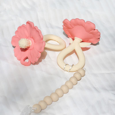 PAISEN Custom 6 mesi Pianta di fiori Forma dentifricio 100% di gomma naturale denti di silicone dentifricio masticato scuotendo giocattolo da bambino morbido