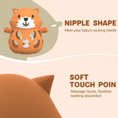 PAISEN BPA-Free Animal Baby Teething Toy Food Grade Silicone Teething Mitten Anti-dropping Wrist Hand Teethers Baby Chew Toys