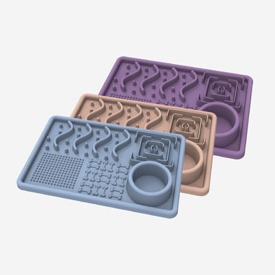 Non tossico Custom Made Silicone Dog Pet Feeder Lento Lick Food Acqua Plate Bowls
