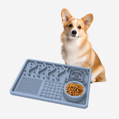 Non tossico Custom Made Silicone Dog Pet Feeder Lento Lick Food Acqua Plate Bowls