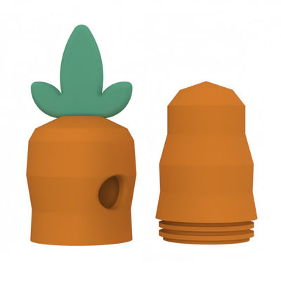 Fabbrica di giocattoli di Dongguan Custom BPA libero PVC libero Ftalato libero gomma morbida silicone cane da compagnia dentizione carota forma giocattoli di silicio