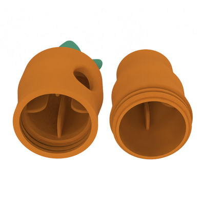 Fabbrica di giocattoli di Dongguan Custom BPA libero PVC libero Ftalato libero gomma morbida silicone cane da compagnia dentizione carota forma giocattoli di silicio
