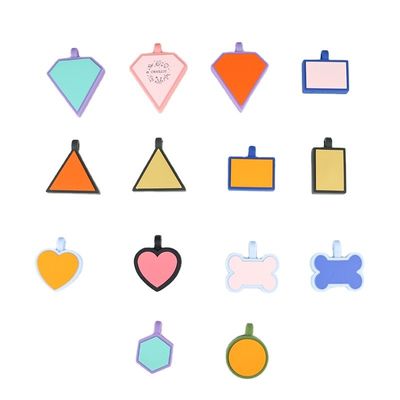 Etichette silenziose per cani in silicone senza BPA Etichette in collo per cani in silicone colorate in vendita Etichette uniche di identificazione per cani in silicone accessori