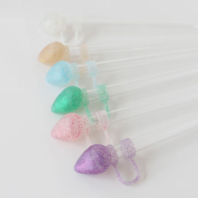 NUOVO ARRIVATO Disegni di scintillio di diamanti di cuore Copertina di paglia Topper 3D 10mm Topper di paglia Cappelli per cioccolatini tazze bicchieri