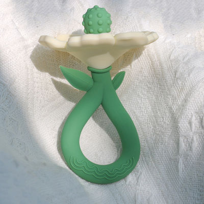 PAISEN Prodotti di masticazione per bambini con denti a base di fiori di qualità alimentare per bambini con denti di silicone