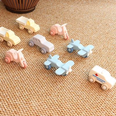 Fabbrica all'ingrosso Silicone bambino bambino Auto giocattoli Bambino Montessori giocattolo auto per bambini piccoli dentizione organica