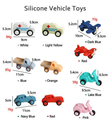 Fabbrica all'ingrosso Silicone bambino bambino Auto giocattoli Bambino Montessori giocattolo auto per bambini piccoli dentizione organica