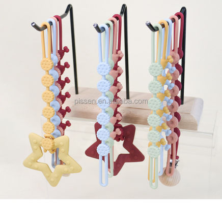 Collare Zucchero Catena di forma focale perline per penne a perline di silicone dentizione Focus perline giocattoli per bambini