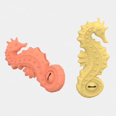Vendita a caldo BPA-Free Silicone Cavallo di mare Cane Puzzle giocattolo Uovo cucciolo Cibo Slow Feeder Cane Interattivo Silicone PET Giochi da masticare