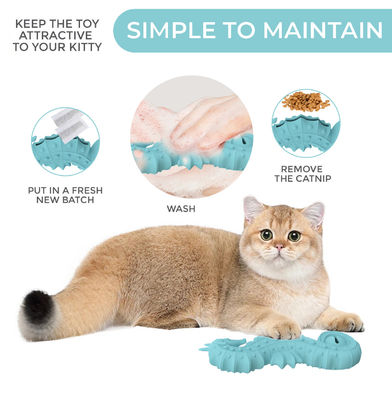 Giocattolo per animali domestici a forma di cavalluccio marino in silicone senza BPA – Giocattolo interattivo per rallentare l'alimentazione e per la dentizione per cani e gatti