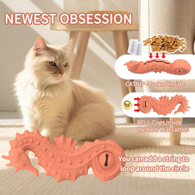 Vendita a caldo BPA-Free Silicone Cavallo di mare Cane Puzzle giocattolo Uovo cucciolo Cibo Slow Feeder Cane Interattivo Silicone PET Giochi da masticare