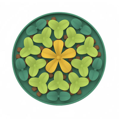 Prodotti per animali domestici in silicone personalizzati Fiore carino Modello di silicone per animali domestici Dog Food Feeding Mat Silicone Slow Feeder Licking Pad Dog food mat