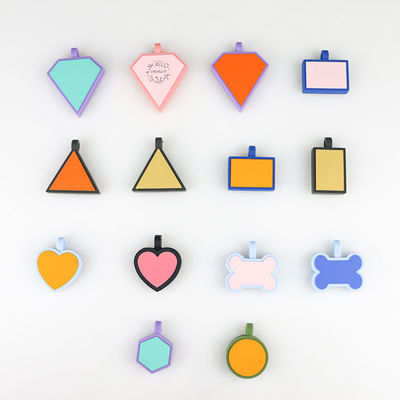 PAISEN Tag personalizzati per cani con codice QR 3D inciso Collare per cani per gatti Tag per animali da compagnia in silicone