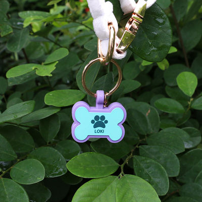 PAISEN Tag personalizzati per cani con codice QR 3D inciso Collare per cani per gatti Tag per animali da compagnia in silicone
