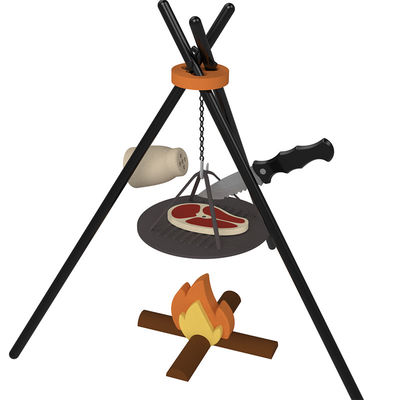 Logo personalizzato 19 PC Silicone Fingere BBQ Grill Gioco cucina cucina giocattolo Mini Chef Barbecue Role Playing Set Bambini Cucina Giocattoli Regalo