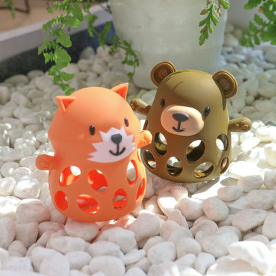 PAISEN Guanto da dentiere da orso Unisex Doni per neonati personalizzati senza BPA Carini giocattoli da dentiere in silicone a forma di animale Dolci dentiere per bambini