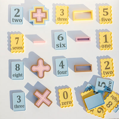 Giocattoli di silicone personalizzati OEM ODM personalizzati per bambini stampati con numero laser piccolo tabellone 10pcs pacchetto per bambini set di giocattoli educativi