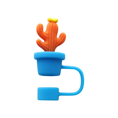 Tappi di paglia di cactus protettore accessori da bere e design pratico riutilizzabile Cute silicone coperture di paglia suggerimenti protettori