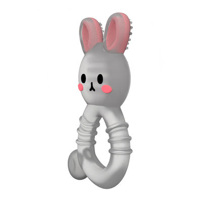 2025 fabbrica coniglio design carino trasparente sensoriale gelato congelabile silicone bambino acqua riempito dentiere