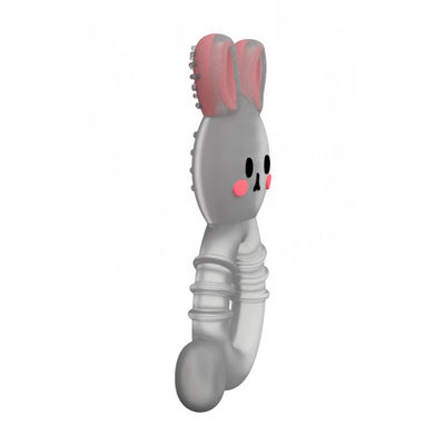 2025 fabbrica coniglio design carino trasparente sensoriale gelato congelabile silicone bambino acqua riempito dentiere