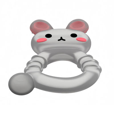 2025 fabbrica coniglio design carino trasparente sensoriale gelato congelabile silicone bambino acqua riempito dentiere