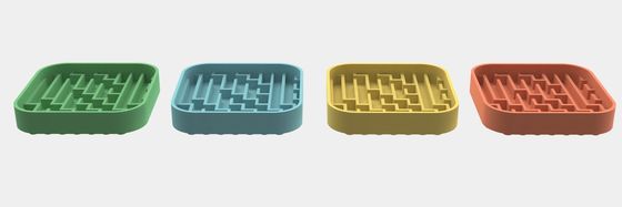 Ingrosso di qualità alimentare personalizzata cucchiaia di silicone cane Pet Slow Feeder Bowl tema natalizio cucchiaia di cibo per animali domestici Pet Lick Mat