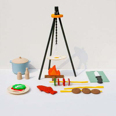 BBQ Barbecue Kitchen Toy Set con Pretend Smoke Accessori da cucina giocare cibo giocattolo per pretendere giocare cucina per bambini