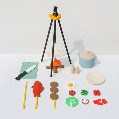 BBQ Barbecue Kitchen Toy Set con Pretend Smoke Accessori da cucina giocare cibo giocattolo per pretendere giocare cucina per bambini