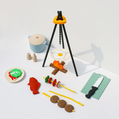 BBQ Barbecue Kitchen Toy Set con Pretend Smoke Accessori da cucina giocare cibo giocattolo per pretendere giocare cucina per bambini