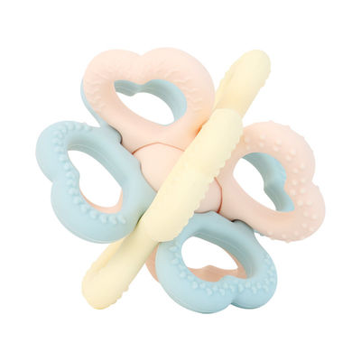 2025 Nuovo anello in silicone personalizzato Soft 3D Kids Baby Rattle Toy BPA-Free Food Grade Teething Toys Tremendo Soft Toy Teethers