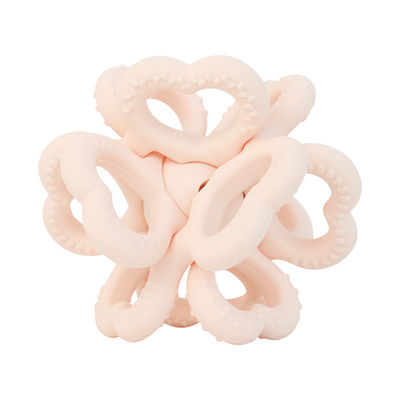 PAISEN BSCI Rattle Baby Teether Ball Toy BPA Free Silicone Soft Ball Facile da tenere Teether per bambini di età superiore a 6 mesi