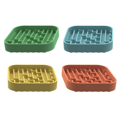 Produttore Custom Pet Silicone Lick Mat Pet Dog Cat Slow Feeder Dowl Mat Dog Food Collapsible Bowl Slow Feeder Dowl