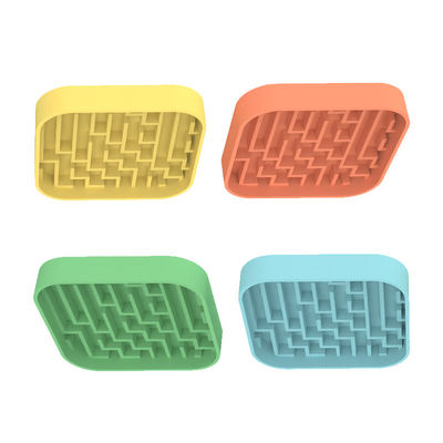 Produttore Custom Pet Silicone Lick Mat Pet Dog Cat Slow Feeder Dowl Mat Dog Food Collapsible Bowl Slow Feeder Dowl