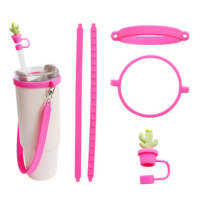 Sling di manicomio in silicone personalizzato per tumbler personalizzato antiscivolo Sippy Cup Etichetta bottiglia d'acqua porta striscia accessori di barra