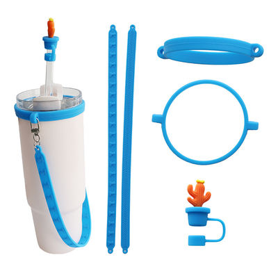 Sling di manicomio in silicone personalizzato per tumbler personalizzato antiscivolo Sippy Cup Etichetta bottiglia d'acqua porta striscia accessori di barra