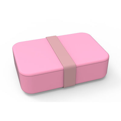 Personalizza il logo Portable Food Grade Silicone Contenitore per alimenti rettangolare Bento Box con coperchio 3 reticolo