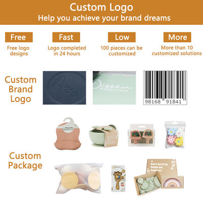 Personalizza il logo Portable Food Grade Silicone Contenitore per alimenti rettangolare Bento Box con coperchio 3 reticolo