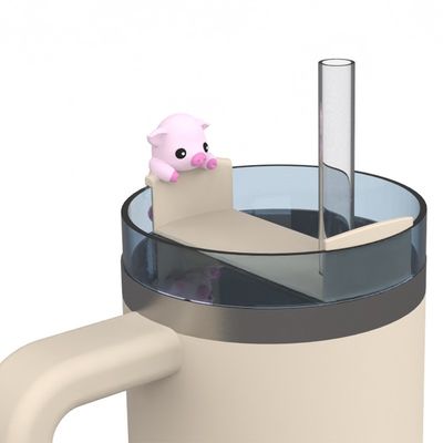 Copri Cannucce in Silicone per Animali Carini e Accessori per Bottiglie – Set Decorativo da 4 Pezzi per Tumbler