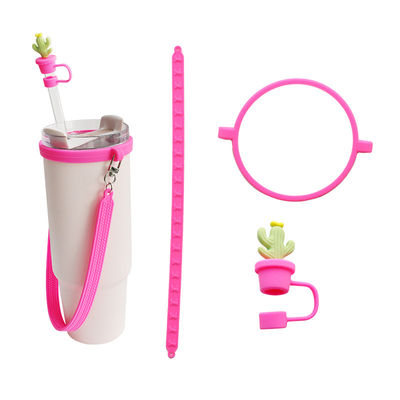 30oz 40oz Tumbler con maniglia Anti-graffi manica tazza di silicone e Anti-slip Acqua bottiglia Maniglia Strap
